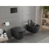 Mexen Carmen miska wc Rimless s pomaly sklopnou doskou slim, duroplast, čierna matná - 30881085