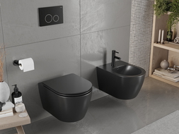 Mexen Carmen WC misa Rimless s pomaly padajúcim sedátkom, duroplast, čierna matná - 30881085