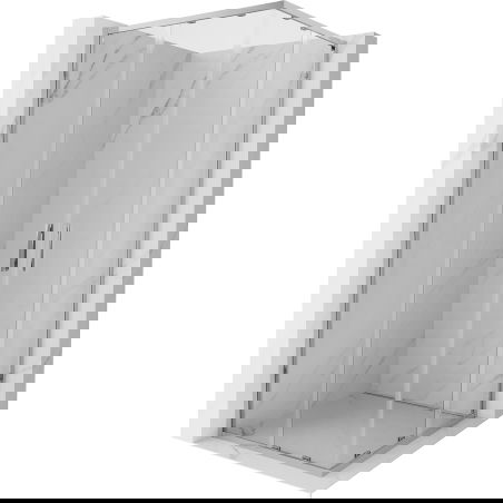 Mexen Exo štvorkabínová sprchová kabína posuvná 95 x 95 cm, transparentná, chróm - 8111-095-095-01-00