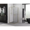 Mexen Exo-S Duo štvorcový posuvný sprchovací kút 85 x 85 cm, transparentný, zlatý - 8111-085-085-50-00
