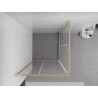 Mexen Exo-S Duo štvorcový posuvný sprchovací kút 85 x 85 cm, transparentný, zlatý - 8111-085-085-50-00