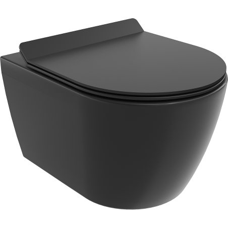 Mexen Carmen wc misa Rimless so sedadlom so spomaleným sklopením slim, duroplast, čierna matná - 30880185