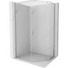 Mexen Exo-R päťuholníkový sprchový kút s otváracími dverami 100 x 80 cm, transparentný, chróm - 812-100-080-01-00
