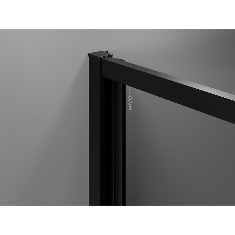 Mexen Exo skladacie sprchové dvere 110 cm, transparentné, čierne - 816-110-000-70-00