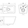 Mexen Cube WC misa Rimless s pomaly padajúcim sedátkom, duroplast, biela - 30924000