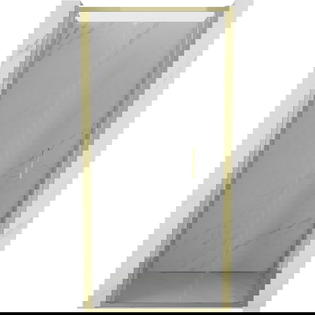 Mexen Exo skladacie sprchové dvere 120 cm, transparentné, zlaté - 816-120-000-50-00