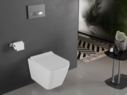 Mexen Cube WC misa Rimless s doskou so spomaleným poklesom slim, duroplast, biela lesklá - 30924000
