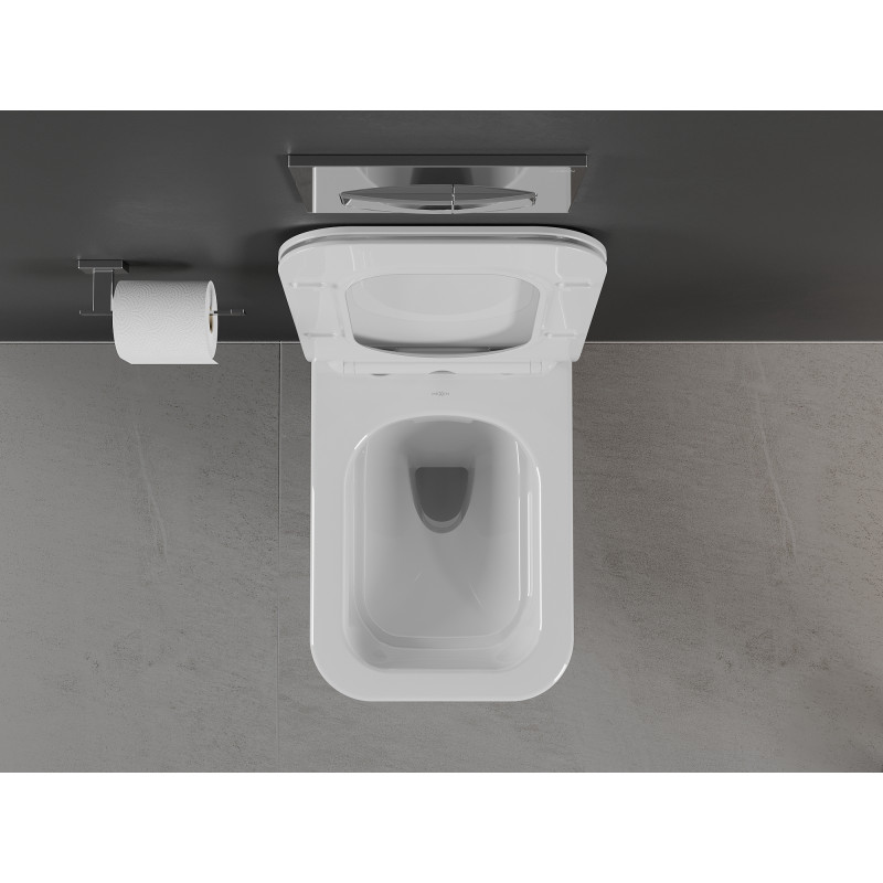Mexen Cube WC misa Rimless s doskou so spomaleným poklesom slim, duroplast, biela lesklá - 30924000