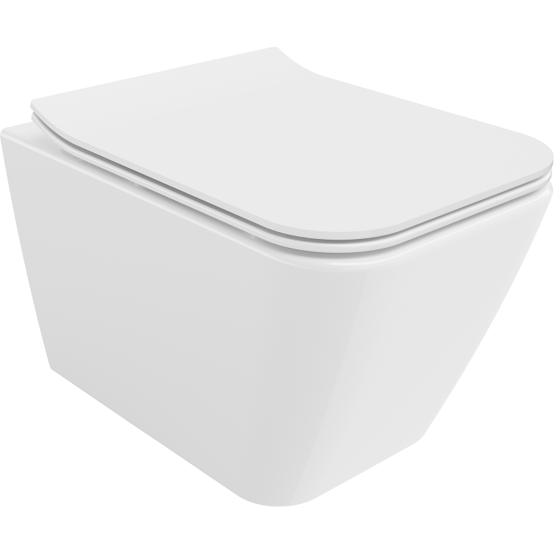 Mexen Cube WC misa Rimless s doskou so spomaleným poklesom slim, duroplast, biela lesklá - 30924000