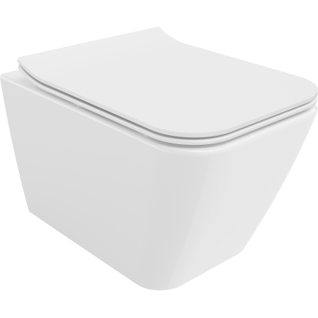 Mexen Cube WC misa Rimless s doskou so spomaleným poklesom slim, duroplast, biela lesklá - 30924000