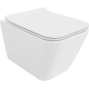 Mexen Cube WC misa Rimless so sedadlom s pomalým zatváraním slim, duroplast, biely lesk - 30924000