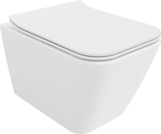 Mexen Cube WC misa Rimless s doskou so spomaleným poklesom slim, duroplast, biela lesklá - 30924000