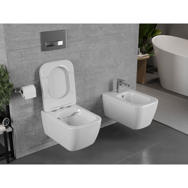 Mexen Margo WC misa Rimless s pomaly spúšťajúcim sa sedadlom slim, duroplast, biela lesk - 30420900