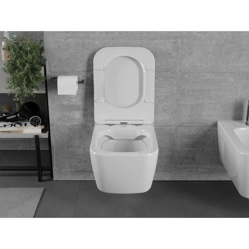 Mexen Margo WC misa Rimless s pomaly spúšťajúcim sa sedadlom slim, duroplast, biela lesk - 30420900