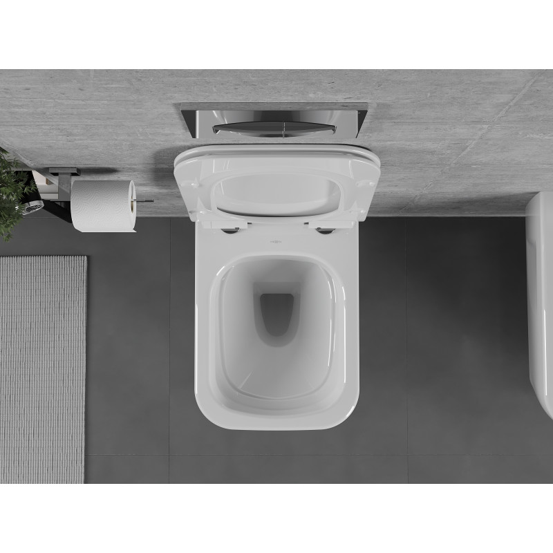 Mexen Margo WC misa Rimless s pomaly zatvárajúcim slim sedadlom, duroplast, lesklá biela - 30420800