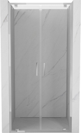 Mexen Exo-BR Duo dvojité sprchové dvere otváracie 120 cm, transparentné, chróm - 8182-120-000-01-00