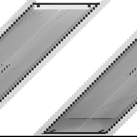 Mexen Exo dvojité otváracie sprchové dvere 110 cm, priehľadné, čierne - 8182-110-000-70-00