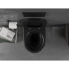 Mexen Lena WC misa Rimless s pomaly padajúcim sedátkom, duroplast, Čierna/Zlatá mriežkový vzor - 30224079
