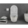 Mexen Lena WC misa Rimless s pomaly padajúcim sedátkom, duroplast, biela/Zlatá mriežkový vzor - 30224009