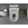Mexen Lena miska WC Rimless so spomaľujúcim sedadlom slim, duroplast, biela/zlatá vzor šupiny - 30224008