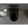 Mexen Lena WC misa Rimless s pomaly zatvárajúcim sedadlom slim, duroplast, čierna matná/zlatá - 30224076