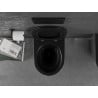 Mexen Lena WC misa Rimless s pomaly padajúcim sedátkom, duroplast, Čierna matná/Strieborná vzor rybích šupín - 30224072