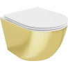 Mexen Lena WC misa Rimless s pomaly sklopnou doskou slim, duroplast, bielá/zlatá - 30224006