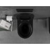 Mexen Lena WC miska bezokrajová s pomaly klesajúcim sedadlom slim, duroplast, čierna matná/strieborná - 30224074