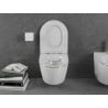 Mexen Lena WC misa Rimless s pomaly padajúcim sedátkom, duroplast, biela/Zlatá čiarový vzor - 30224005