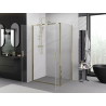 Mexen Exo-B Duo otváracia sprchová kabína 120 x 85 cm, transparentná, zlatá - 814-120-085-50-00