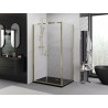 Mexen Exo-B Duo otváracia sprchová kabína 120 x 85 cm, transparentná, zlatá - 814-120-085-50-00