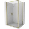Mexen Exo-B Duo otváracia sprchová kabína 120 x 85 cm, transparentná, zlatá - 814-120-085-50-00