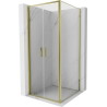 Mexen Exo-B Duo sklopná sprchová kabína 120 x 120 cm, transparentná, zlatá - 814-120-120-50-00