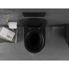 Mexen Lena WC misa bez okraja s pomaly zatvárajúcou slim doskou, duroplast, čierna matná/zlatá línia - 30224075