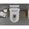 Mexen Lena WC miska Rimless s pomaly sklopnou doskou slim, duroplast, biela/zlatý vzor línie - 30224007