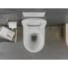Mexen Lena WC miska Rimless s pomaly zatvárajúcim sa slim sedadlom, duroplast, biela/zlatá vzor línie - 30224007