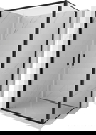 Mexen Exo sprchovací kút otvárací 120 x 95 cm, priehľadný, čierny - 814-120-095-70-00