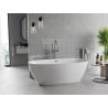 Mexen Luvo Slim voľne stojaca vaňa 170 x 75 cm, biela, prepad gun gray brúsený - 52801707500-66