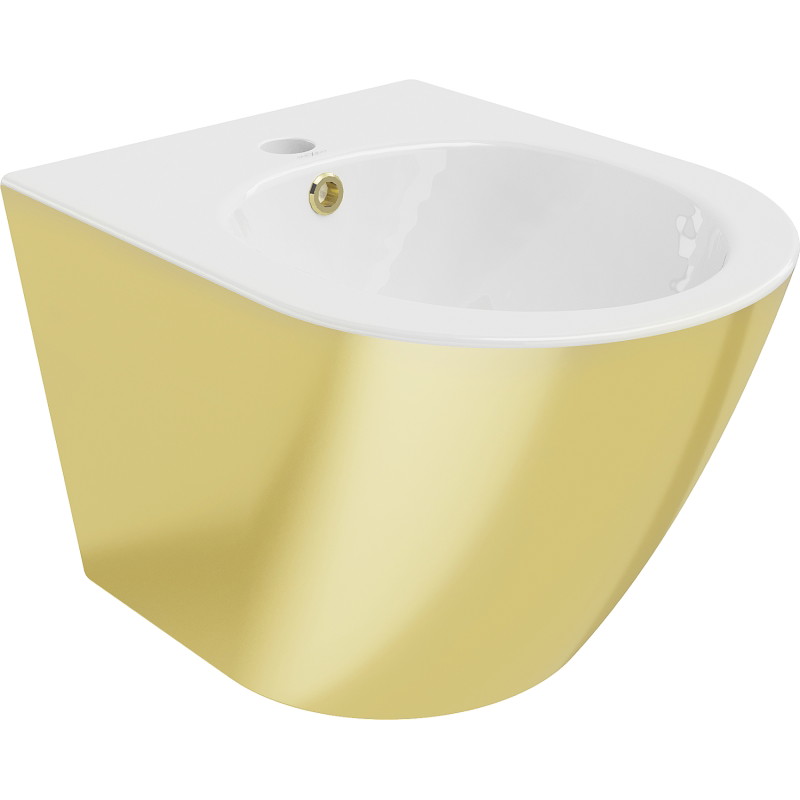 Mexen Lena bidet závesný, biely/zlatý - 35224806