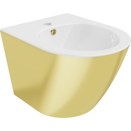 Mexen Lena bidet závesný, biely/zlatý - 35224806