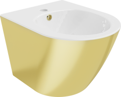 Mexen Lena závesný bidet, Biela/Zlatá - 35224806