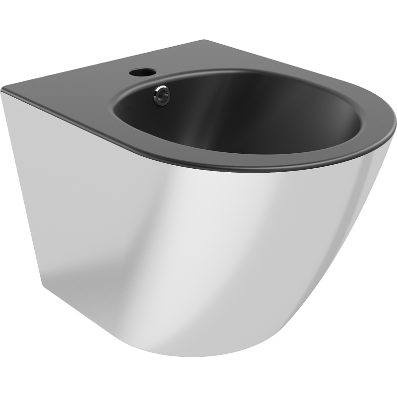 Mexen Lena závesný bidet, Čierna matná/Strieborná - 35224874