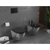 Mexen Lena závesný bidet, Čierna matná/Strieborná vzor rybích šupín - 35224872