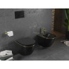 Mexen Lena závesný bidet, čierny mat/zlatý línia - 35224875