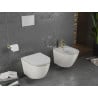 Mexen Lena závesný bidet, biely/zlatý vzor mriežka - 35224809