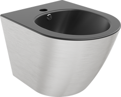 Mexen Lena závesný bidet, čierny matný/strieborný vzor línie - 35224873