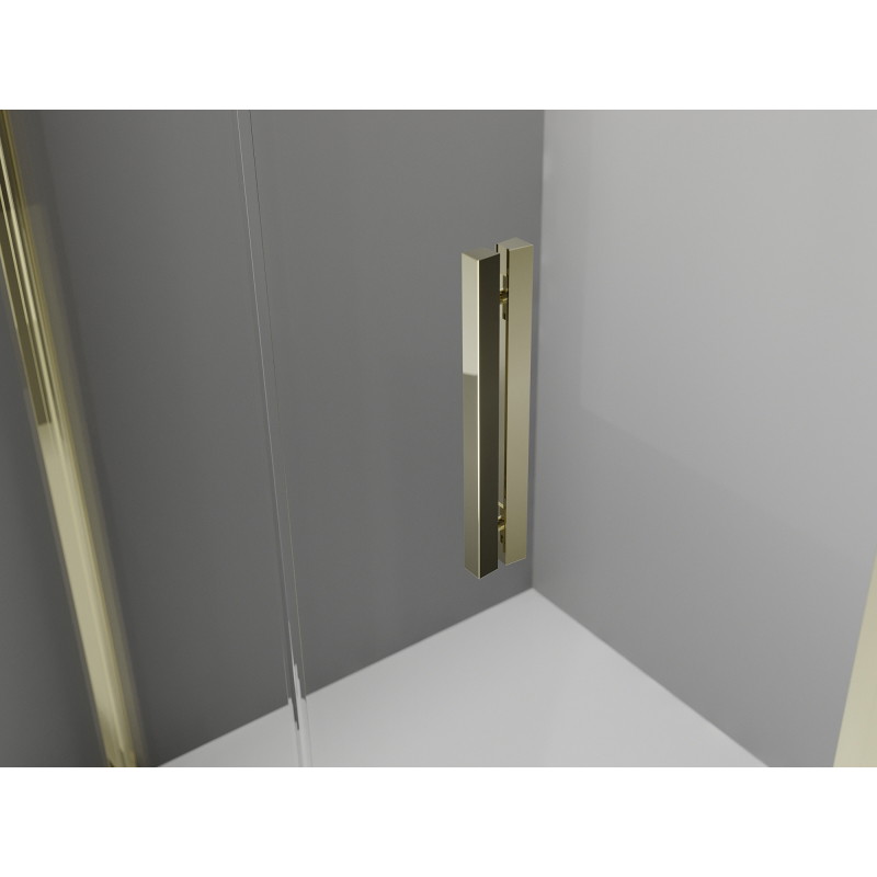 Mexen Exo-F skladacia sprchová kabína 85 x 110 cm, transparentná, zlatá - 816-085-110-50-00
