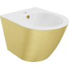 Mexen Lena závesný bidet, biely/zlatý vzor línie - 35224807