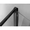 Mexen Exo-F skladacia sprchová kabína 80 x 120 cm, transparentná, čierna - 816-080-120-70-00