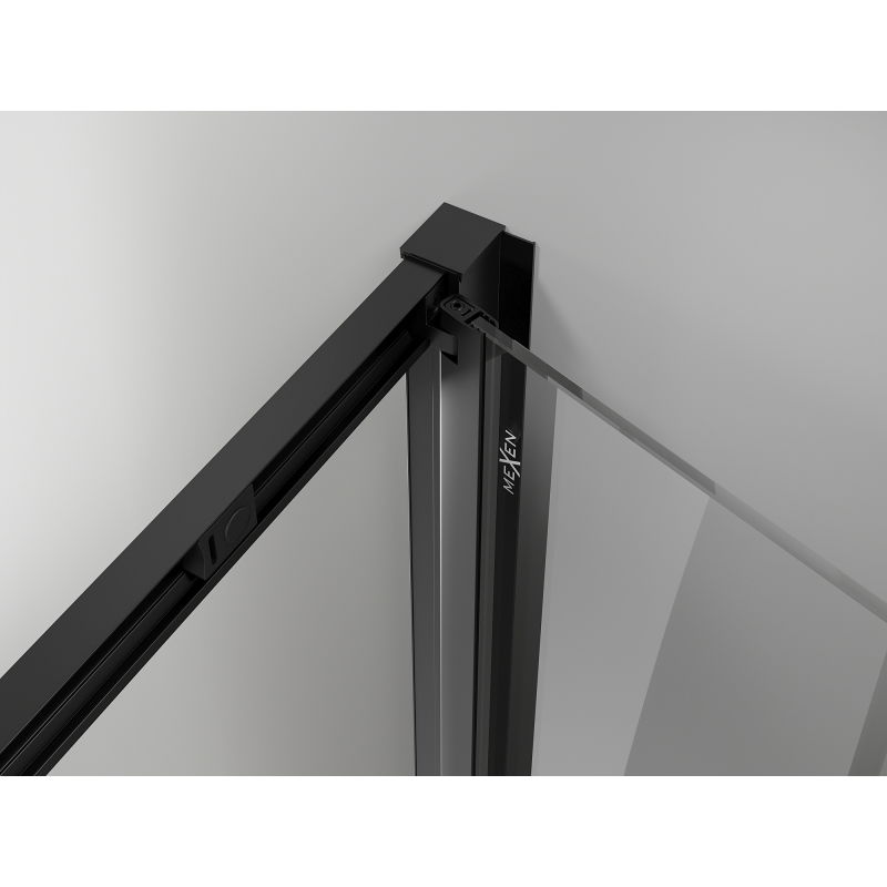 Mexen Exo skladací sprchový kút 110 x 120 cm, priehľadný, čierny - 816-110-120-70-00